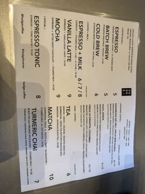 Menu photo 2 Hedge Coffee San Francisco, CA Menu photo 2 Hedge Coffee San Francisco, CA