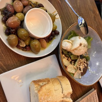 Spuntino - Warm, marinated olives + Burrata - Italian Near Me - Denver, Colorado