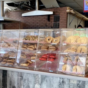 Brossard Bagel - a display of various types of bagels - Bagels Near Me - Greenfield Park, Quebec