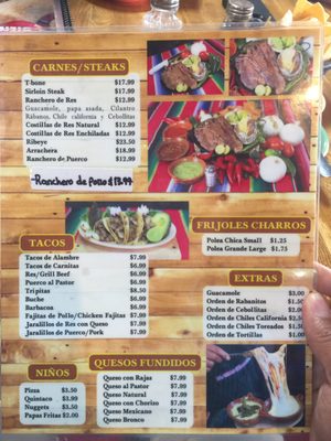 Menu photo 2 Tacos Toro Bronco El Paso, TX