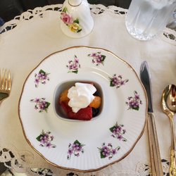 Cottage Tea Parties - We started off with fruit and. Whipped cream.