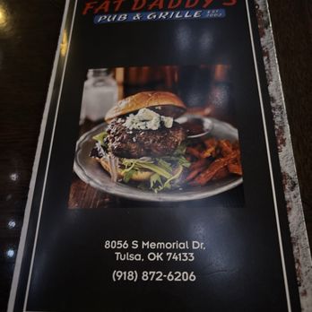 Fat Daddy's Pub & Grille - Cover of the menu - Sports Bars Near Me - Tulsa, Oklahoma Fat Daddy's Pub & Grille - Cover of the menu - Sports Bars Near Me - Tulsa, Oklahoma