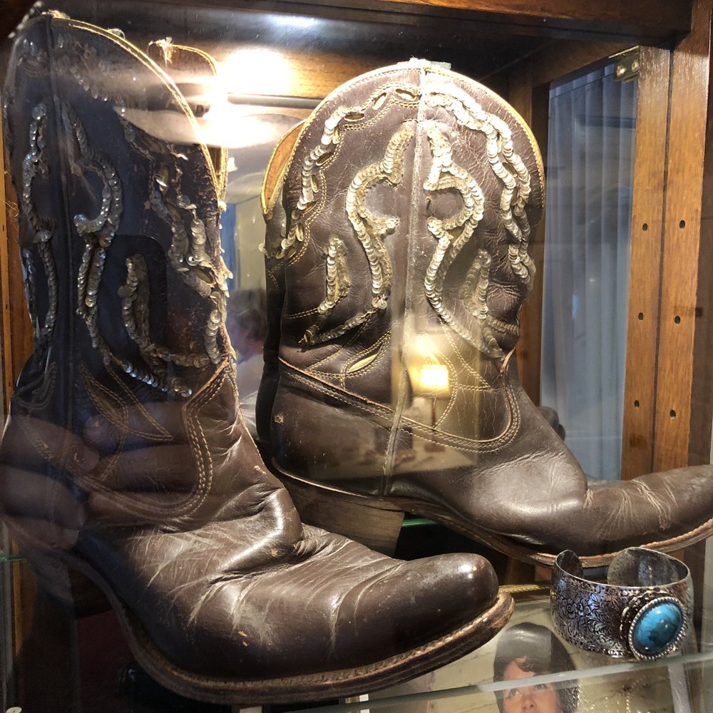 Patsy Cline Historic House - A pair of Patsy's boots and a favorite bracelet. - Museums Near Me - Winchester, Virginia Patsy Cline Historic House - A pair of Patsy's boots and a favorite bracelet. - Museums Near Me - Winchester, Virginia