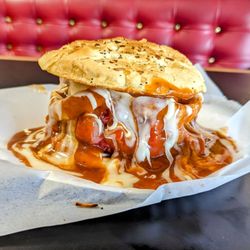Route 110 Roast Beef & Seafood - Super beef, 4 way, add horseradish.