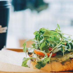 Birmingham Roast - sandwich and Hot Almond Joy, I'm loving it! Highly recommend their coffee!! Really perfect!