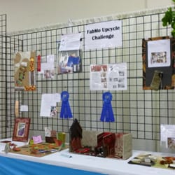 Fab Mo Upcycle Challenge entries 2015 San Mateo County Fair. We were all winners!!