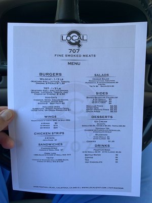 Menu photo 4 Local Q 707 Calistoga, CA Menu photo 4 Local Q 707 Calistoga, CA