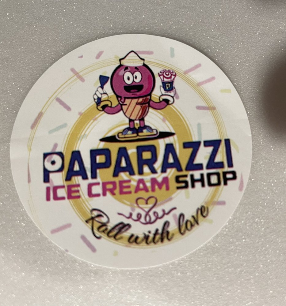 Paparazzi Ice Cream Shop Logo