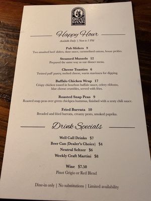 Menu photo 5 Great Dane Restaurant & Bar Royal Oak, MI