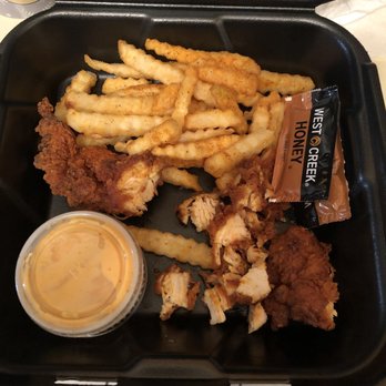 Dave's Hot Chicken - Meant to take a before picture, but I saved a bit to snap this lol - Chicken Shop Near Me - Chicago, Illinois