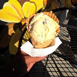 The Downtown Scoop - Butter pecan in a waffle cone
