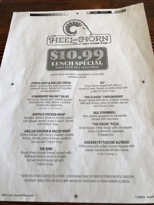 Menu photo 3 The Heel & Horn Chapel Hill, NC Menu photo 3 The Heel & Horn Chapel Hill, NC