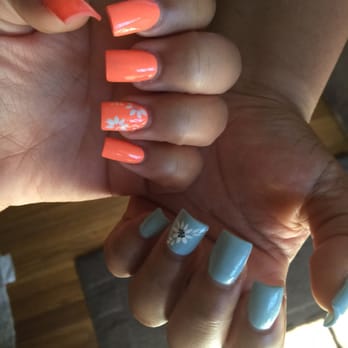 VIP Nails - Thanh gave us a cute little design to go with our summer colors :) - Nail Salons Near Me - San Diego, California