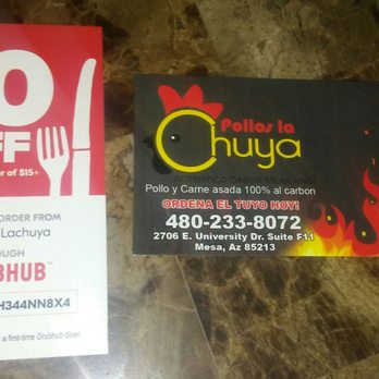 Pollos LaChuya - Delivery and business card. - Mexican Near Me - Mesa, Arizona Pollos LaChuya - Delivery and business card. - Mexican Near Me - Mesa, Arizona