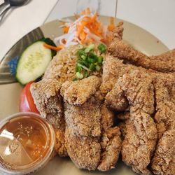 Kobe Authentic Vietnamese Cuisine - Fried Swai fish on fried rice