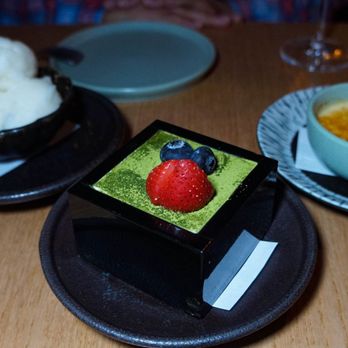 Sakagura - Ouzo Sorbet, Matcha Tiramisu, and Creme Brulee. - Japanese Near Me - New York, New York Sakagura - Ouzo Sorbet, Matcha Tiramisu, and Creme Brulee. - Japanese Near Me - New York, New York