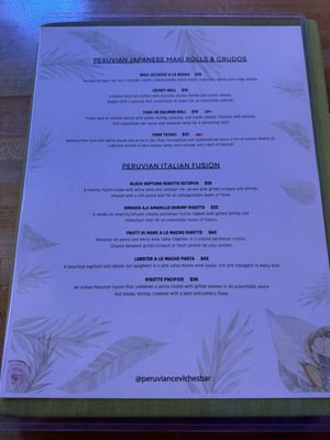 Menu photo 3 Peruvian Ceviches + Bar Palmetto Bay , FL Menu photo 3 Peruvian Ceviches + Bar Palmetto Bay , FL