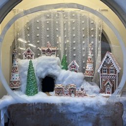 Window display of gingerbread Window display of gingerbread