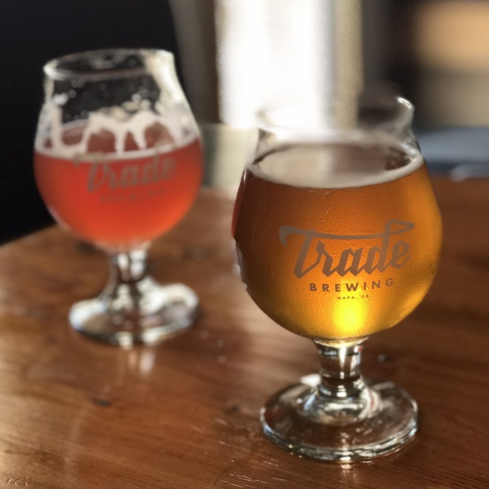 Trade Brewing - What the Funk saison and Comfortably Plum wheat - Breweries Near Me - Napa, California Trade Brewing - What the Funk saison and Comfortably Plum wheat - Breweries Near Me - Napa, California