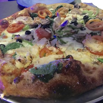 Mellow Mushroom - Veggie pizza with chicken added. - Pizza Near Me - Arlington, Texas