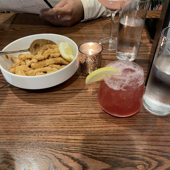 Sorella - cosmos drink and calamari - Italian Near Me - Milwaukee, Wisconsin Sorella - cosmos drink and calamari - Italian Near Me - Milwaukee, Wisconsin