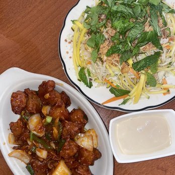 Thuyen Vien - Garlic Chicken and Mango Salad - Vegan Near Me - Anaheim, California Thuyen Vien - Garlic Chicken and Mango Salad - Vegan Near Me - Anaheim, California