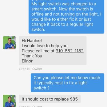 BK Electric Services - They literally said $85 to replace. Nothing about how this is "troubleshooting" cost only. Why be so deceptive? - Electricians Near Me - Sherman Oaks, California BK Electric Services - They literally said $85 to replace. Nothing about how this is "troubleshooting" cost only. Why be so deceptive? - Electricians Near Me - Sherman Oaks, California