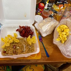 Order of Crab Rangoon X2, Chicken Rice Soup, and C13 (Yes I already ate some of it)