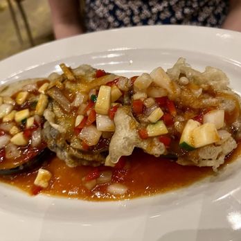 Herban Fix - Vegan Kitchen - Crispy eggplant topped w. vegetable chutney - Vegan Near Me - Atlanta, Georgia