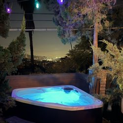 White Lodge Pool & Spa - Views from the Staycation Trailer hot tub