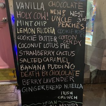 Holy Cow Creamery - Menu - Ice Cream & Frozen Yogurt Near Me - Duck, North Carolina