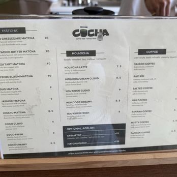 Cocha - Menu - Coffee & Tea Near Me - Houston, Texas