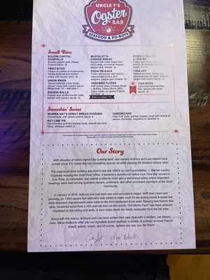 Menu photo 5 Uncle T's Oyster Bar Scott, LA