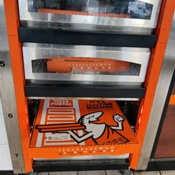 Little Caesars - The portal keeps the pizza warm until you open the door with your code sent via mobile ordering