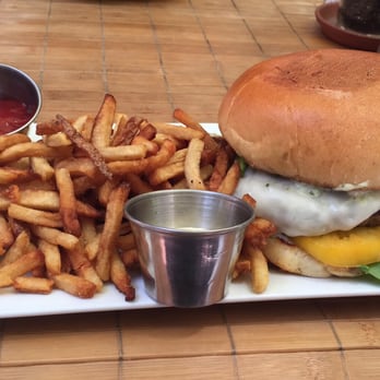 State & Fig - "The State Burger" - Happy I ordered it once, not good enough to keep me from ordering something else next time though. - Cafes Near Me - Santa Barbara, California
