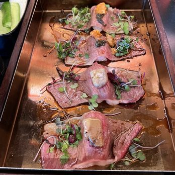 Chubby Cattle - Special dishes: A5 Wagyu Uni Caviar & Foie Gras Nigiri - Barbeque Near Me - Pleasanton, California Chubby Cattle - Special dishes: A5 Wagyu Uni Caviar & Foie Gras Nigiri - Barbeque Near Me - Pleasanton, California