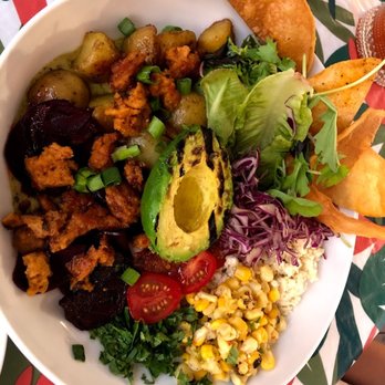 Frankie We Salute You - Chorizo ranchero bowl, with grilled avocado added - Vegetarian Near Me - Kelowna, British Columbia