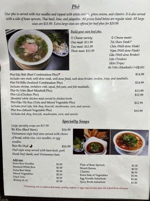 Menu photo 1 Pho Huong Que Charlotte, NC Menu photo 1 Pho Huong Que Charlotte, NC