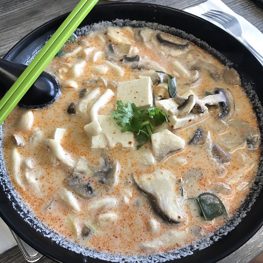 My Vegan - Wild mushroom noodle in coconut soup - Thai Near Me - Pasadena, California My Vegan - Wild mushroom noodle in coconut soup - Thai Near Me - Pasadena, California