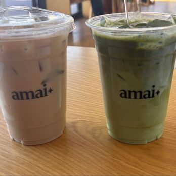 Amai Coffee - PANDAN MATCHA (right) - Coffee & Tea Near Me - Santa Monica, California Amai Coffee - PANDAN MATCHA (right) - Coffee & Tea Near Me - Santa Monica, California