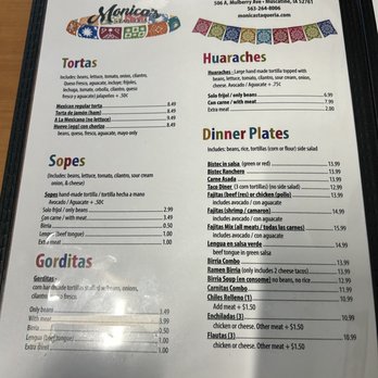Monica's Taqueria - Menu - Mexican Near Me - Muscatine, Iowa Monica's Taqueria - Menu - Mexican Near Me - Muscatine, Iowa