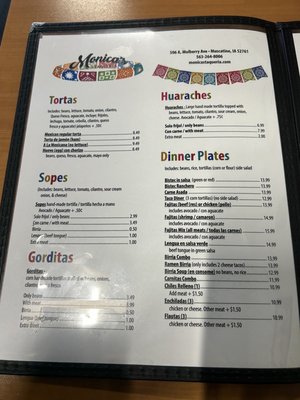 Menu photo 2 Monica's Taqueria Muscatine, IA Menu photo 2 Monica's Taqueria Muscatine, IA