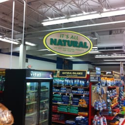 All natural dog food section.