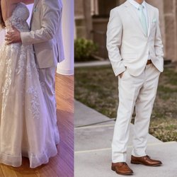 Nick's For Men - Grooms outfit from Nicks for Men and the bride's dress was altered by Nicks for Men