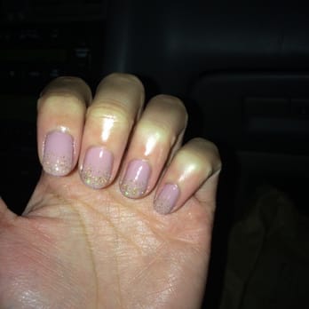 Gelicious Nails - Gel manicure with glitter faded tips - Nail Salons Near Me - Folsom, California