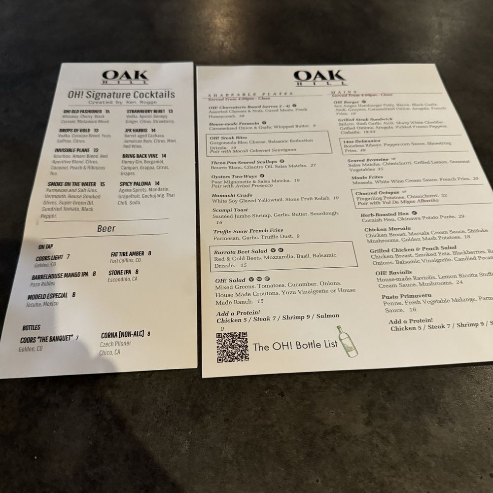 Oakhill Wine + Bistro - Menus....drimk & food! - Wine Bars Near Me - Fresno, California Oakhill Wine + Bistro - Menus....drimk & food! - Wine Bars Near Me - Fresno, California
