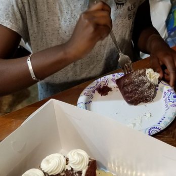 Red Shoe Cakes - Digging in!! - Custom Cakes Near Me