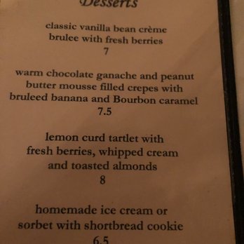 Bistro Daisy - Dessert menu - New American Near Me - New Orleans, Louisiana Bistro Daisy - Dessert menu - New American Near Me - New Orleans, Louisiana