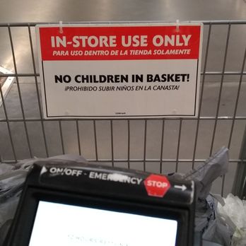 Walmart Supercenter - The sign states IN STORE USE only. They mean it. They won't let them outside where you park. - Grocery Near Me - Houston, Texas Walmart Supercenter - The sign states IN STORE USE only. They mean it. They won't let them outside where you park. - Grocery Near Me - Houston, Texas
