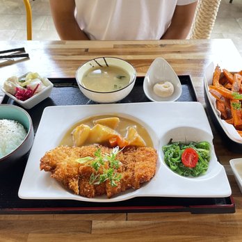 Sugar Pine - Chicken katsu with curry set and sweet potato fries - Japanese Near Me - Austin, Texas